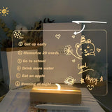 Luminous Transparent Acrylic Writing Board Clear Memo Message Frame Office Decoration, 30 x 20cm V1237-ZY-522-0082