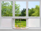 Hezzwei 180&deg Clear View Window Bird Feeder, White V1366-AZ2-W-21450