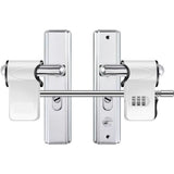 Double Door Combination Lock Metal 3-Digit Door Security Code Lock Keyless Double Door Handle V1369-AZ3-W-12556