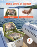 Boat Seat, Low Backrest, Folding Fishing Boat Seat with Thickened Sponge Cushion & PU Polyester V952-RDFZCZYMCSKF83ET4001V0