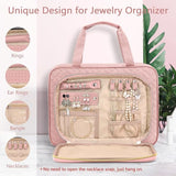 Toiletry Bag - Hanging Travel Toiletry Bag - Large Makeup Bag - Simple - Pink V1237-ZY-203-5223