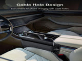 Premium Leather Car Seat Gap Filler Organizer , Clever Gifts for Car SUV Truck V1107-800-15724-BEG-2PCS