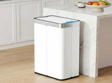 Devanti Rubbish Bin 70L Automatic Sensor Kitchen Bin, Slim Smart Garbage Can Touchless Rectangular SB-E-70L-WH