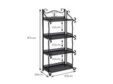 Levede Plant Stand 4 Tiers Outdoor Indoor Black UM1213-4-BK_NZ