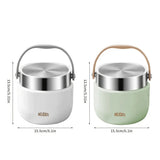 304 Stainless Steel Thermal Food Jar Long Lasting Warmth 6-12H Leakproof with Folding Spoon Commute V1385-BWFH-WU-904-011