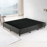 Palermo King Ensemble Bed Base Platinum Graphite Linen Fabric V63-823241