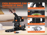 Button Maker Machine, 1/1.25/2.28 inch 3-in-1 Pin Maker, Installation-Free Badge Punch V952-SL253258MM300D5JWV0