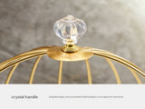 Gold and White Elegant 2-Tier Gold Birdcage Cosmetic Organizer - Wrought Iron Countertop Storage V888-ELOSUNG27985