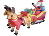 320cm Xmas Father Christmas Charm Santa Sleigh With Reindeer LED Lights Inflatable V563-XU1335