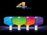 Purple Gradient Pickleball Paddle Set - Fiberglass Paddles with PP Honeycomb Core, 2 Paddles 4 Balls V888-ELOSUNG47272