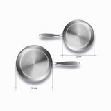 SOGA Stainless Steel Fry Pan 22cm 26cm Frying Pan Top Grade Induction Cooking FRYPANSS2861-2863