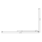 Adjustable 1500x920mm Single Door Corner Sliding Glass Shower Screen in Chrome V63-845801