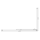 Adjustable 1500x920mm Single Door Corner Sliding Glass Shower Screen in Chrome V63-845801