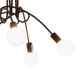 Modern Chandelier Ceiling Light Fixture Industrial Wrought Iron Study Bedroom Living Room Lamp Black V1294-YM0901-3119240086411