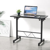 Artiss Laptop Desk Table Height Adjustable Wooden Bed Side Tables 80CM Black LA-DESK-80T-BK