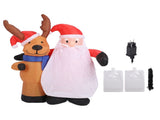 1.6m Xmas Old Men and Deer Model Santa and Reindeer LED Lights Outdoor V1294-YM0901-3115240075012