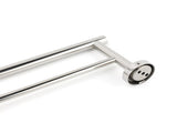 Polished Chrome 600mm Double Towel Rack Holder Stainless Steel Hanger Rail Kit V1233-6900360CR