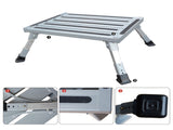 Heavy Duty Aluminum Folding Step Stool - Portable RV Platform and Work Bench with Non-Slip Surface V888-ELOSUNG18492