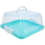 Sky-Blue Portable Cake Carrier with Lid and Handle, Round Cake Stand, Dome Cake Storage Box for V1192-AZ-W-28529