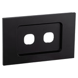 2 Gang Saturn Zen Assembly Grid and Plate, Black V1202-V1-CLIZ4032VHZB
