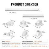 Mini Split Line Set Cover 76.2mm W 5350mm L, PVC Decorative Pipe Line Cover For Air Conditioner with V952-BSKSQFTSKDGXAZ41JV0