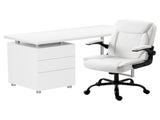Artiss Computer Desk Executive Office Chairs Sets White DESK-140M-CHAIR-7023-WH