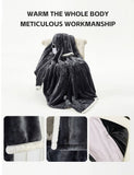Wearable Heated Blanket Portable with Sleeves & Foot Pocket - Electric Snuggle Throw Blanket, 8 Heat V1107-742-17363