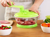 Manual Vegetable Grinder Stainless Steel Blade Portable Food Meat Mixer for Kitchen Restaurant V1294-YM0521-3118230038411