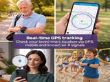 EQUIPMED GPS Fall Detection Emergency Bracelet with SOS Button, for Seniors, 2 Way Calling, Location V219-HELPMAMHPD6A
