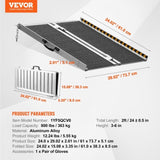 Portable Ramp 2FT, Non-Slip Aluminum Folding Handicap Ramp, Door Threshold Ramps for V952-ZDKMJPD24YC1YF5QCV0