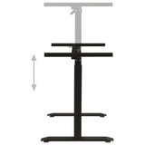 Manual Height Adjustable Standing Desk Frame Hand Crank Black 43_321719