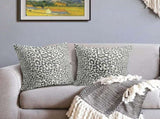 Lime Green White Leopard Print Pillow Covers 18x18 Inch Set of 2 Cheetah Animal Spots Decorative V1189-WXFWAL-20260319-01439