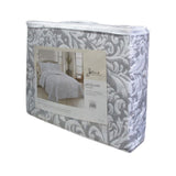 Jane Barrington Grey & White Lightly Quilted Jacquard Reversible Coverlet Set Queen V442-IDC-COVERLETS-JACQUARD-GREY-QS