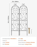2 Packs Metal Garden Trellis for Climbing Plant Support 60x15 in Rustproof V952-HPJHX2JTH60WT4XPAV0