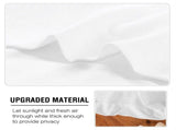 white Linen Textured Curtains 62 Inch Long 2 Panels for Living Room Grommet Top Light Filtering V1369-AZ3-W-17794