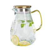 Thickened Diamond Glass Water Bottle, Large-capacity Beverage Pitcher, Crystal-clear Design for Easy V1192-AZ-W-24303
