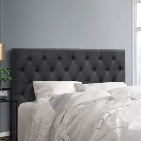 Artiss Bed Head Headboard Queen Size Fabric - CAPPI Charcoal BFRAME-H-CAPPI-Q-CHAR