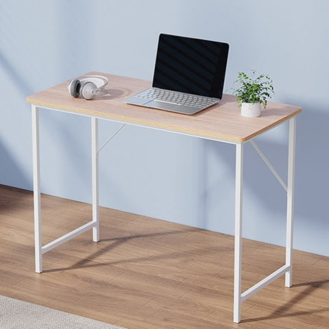 Artiss Computer Desk Oak 100CM MET-DESK-119-OA