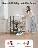 VEVOR 3-Tier Foldable Storage Shelf with Wheels 71 x 33 x 91 cm Metal Shelving V952-YDKZDHJHS3C1VVYHI001V0