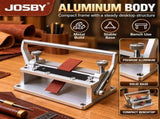 Manual Leather Skiving Machine, 90mm Aluminum Body Adjustable Leather Thinning Tool, with Dual V1107-CS-YNKZ20