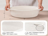 8 Pack Small Woven Basket with Gift Bags and Ribbons, All 12"x 8"x 5", Empty Decorative Chest Box, V1259-DP01-A-4569