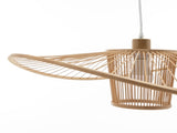 Elysian Breeze Natural Hand-Woven Bamboo Wide Brim Pendant Lamp V563-75231