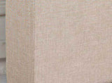 Bed Head Double Beige Headboard Upholstery Fabric Tufted Buttons V43-BED-CILNDBE