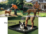 Portable Camping Shower Base - Collapsible Water Containment Tray with Drain for Outdoor Tents V888-ELOSUNG33834