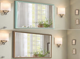 Wall Mirror Rectangular Frame Bathroom 70x90cm Turquoise V274-FT-BM-PSSQ-LB7090