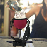 12PCS Portable Wine Glass Holder Strap Wine Sling Yoke Glass Holder Support Neck Strap for Birthday V1366-AZ2-W-15695
