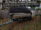 17-19FT600cm*310cm Boat Cover Trailerable Marine Grade 210D grey V1188-ZXY-01-16