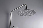 2023 Brushed Nickel Solid Stainless Steel 304 made shower set w diverter 200 mm head sprayer hand V549-NICKELSHOWERSET