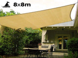 Wallaroo Rectangular Shade Sail 8m x 8m - Sand SS-8X8