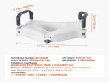 Raised Seat with Arms, 136.1 kg Load Capacity, 127 mm Lift Height, Widened Commode Elevated V952-XNSDSJGMTZD5HIUXQ001V0